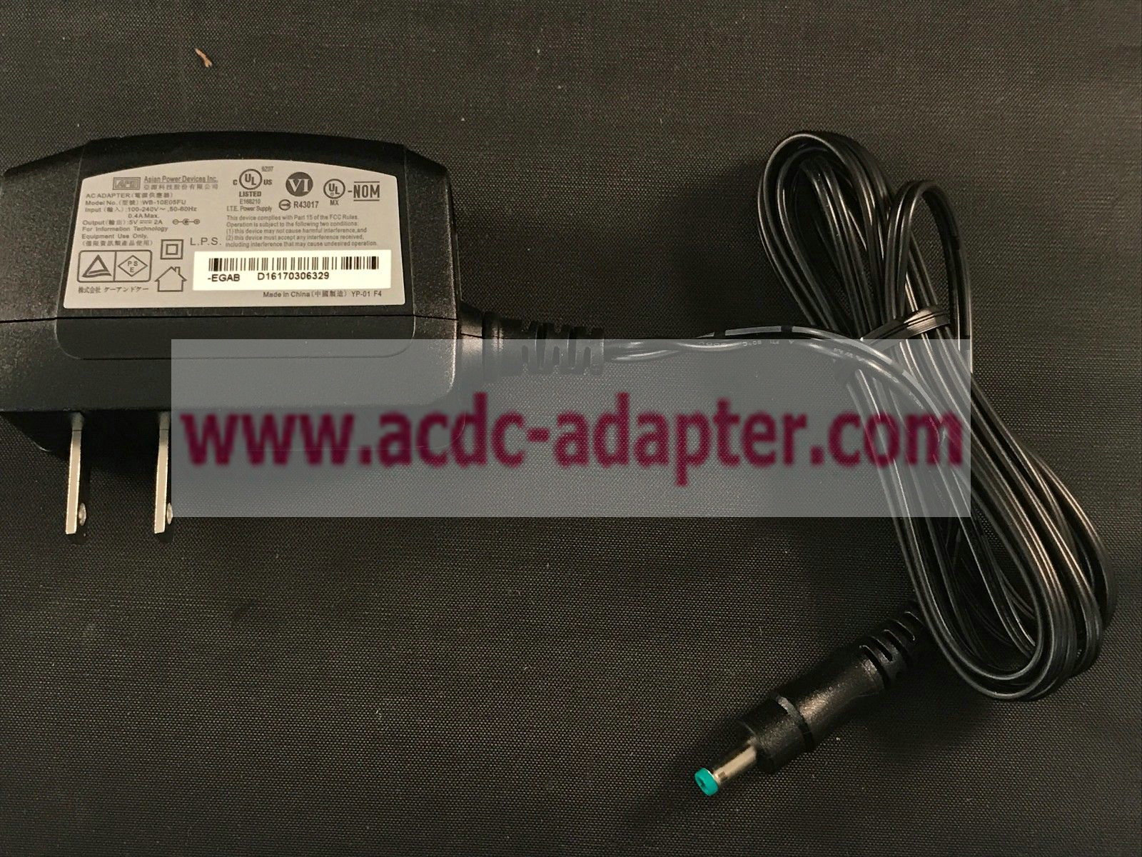 New APD WA-10P05FU 5V 2A 10W Asian Power Devices Charger AC Adapter Power Supply - Click Image to Close
